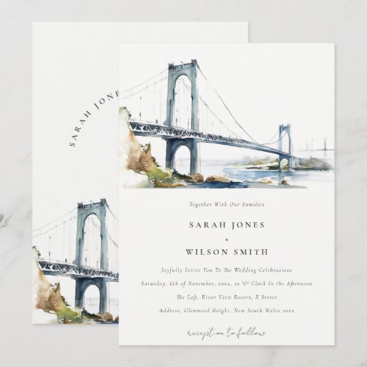 Newport Rhode Island Verenigde Staten bruiloft Kaart (Voorkant / Achterkant)