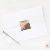 Newport Rhode Island Vierkante Sticker (Envelop)