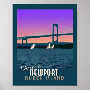 Newport Rhode Island Vintage Travel Poster