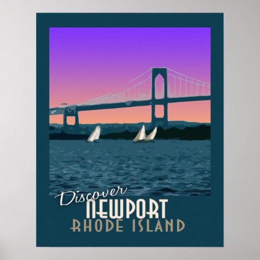 Newport Rhode Island Vintage Travel Poster (Voorkant)