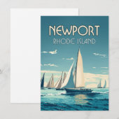 Newport Rhode Island Yacht Race  Flat Kaart (Voorkant / Achterkant)