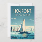 Newport Rhode Island Yacht Race  Flat Kaart (Voorkant)