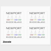 Newport Rhode Island zeilboten Rechthoekige Sticker (Vel)