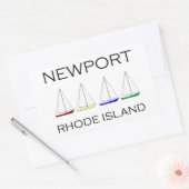 Newport Rhode Island zeilboten Rechthoekige Sticker (Envelop)