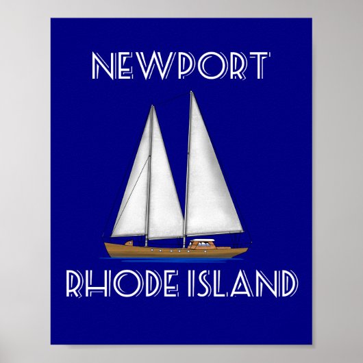 Newport Rhode Island Zeilen Poster (Voorkant)