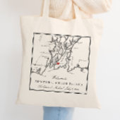 Newport Rhode Island Zwart Wit Huwelijk Welkom Tote Bag