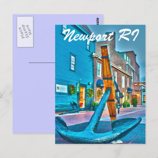 Newport RI Briefkaart (Voorkant / Achterkant)