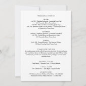 Newport RI Bruiloft Welkomstweekendroute Bedankkaart (Achterkant)