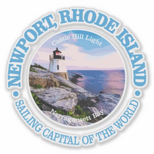 Newport RI (C) Sticker (Voorkant)
