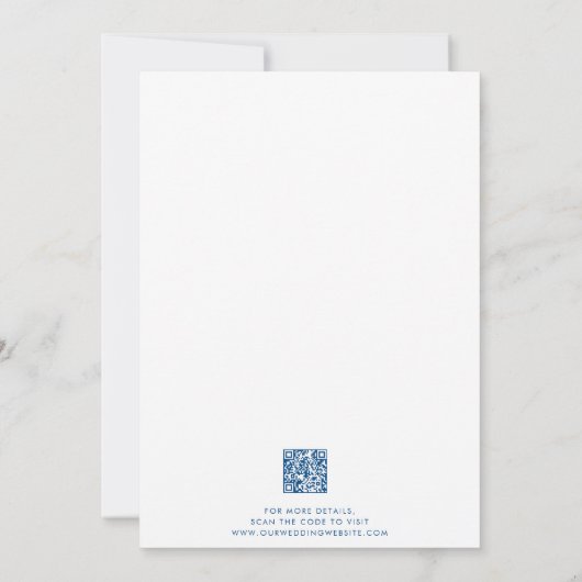 Newport RI Elegant Navy Blue Minimalistische bruil Kaart (Achterkant)