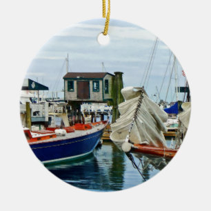 Newport RI - Gevouwen e-mails Keramisch Ornament