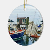 Newport RI - Gevouwen e-mails Keramisch Ornament (Links)