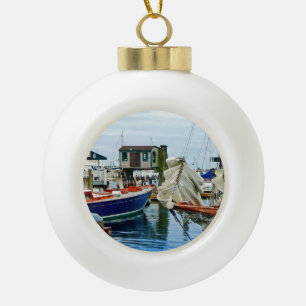 Newport RI - Gevouwen e-mails Keramische Bal Ornament
