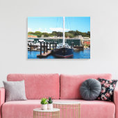 Newport, RI haven zeilboot Canvas Afdruk (Insitu (Woonkamer))