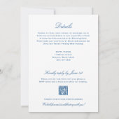 Newport RI Kaart Alles-in-één QR-code RSVP Bruilof (Achterkant)