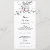 Newport RI Kaart Elegante zwart-wit bruiloft (Voorkant)