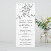 Newport RI Kaart Elegante zwart-wit bruiloft (Staand voorkant)