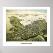Newport, RI Panoramic Map - 1878 Poster (Voorkant)