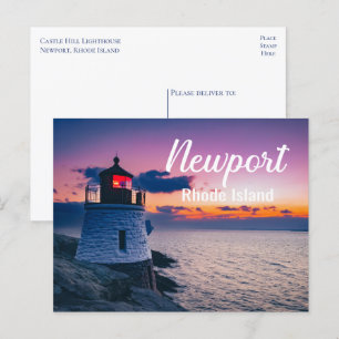 Newport RI Rhode Island Castle Hill Lighthouse, Ve Briefkaart