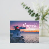 Newport RI Rhode Island Castle Hill Lighthouse, Ve Briefkaart (Staand voorkant)
