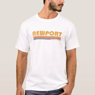  Newport, RI Rhode Island Retro 70S Style V T-shirt