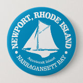 Newport RI (sloep) Ronde Button 4,0 Cm (Voorkant)