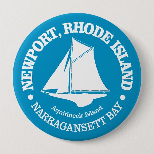 Newport RI (sloep) Ronde Button 4,0 Cm (Voorkant)