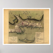 Newport, RI Town Map - 1777 Poster (Voorkant)