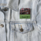 Newport, RI Vierkante Button 5,1 Cm (In situ)