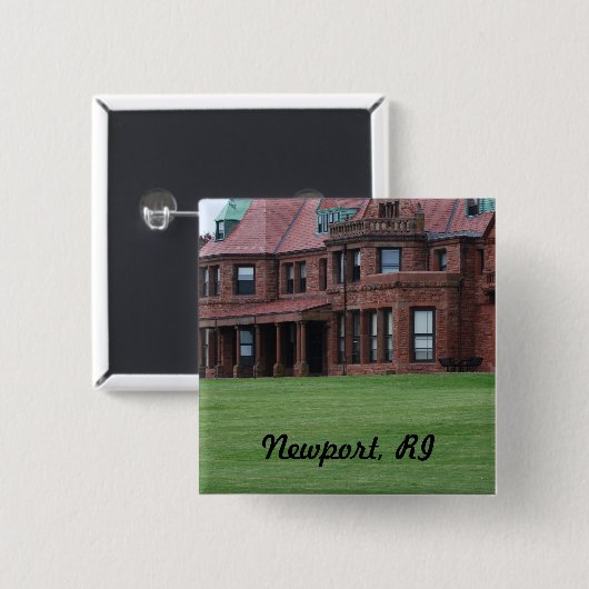 Newport, RI Vierkante Button 5,1 Cm (Voorkant /achterkant)