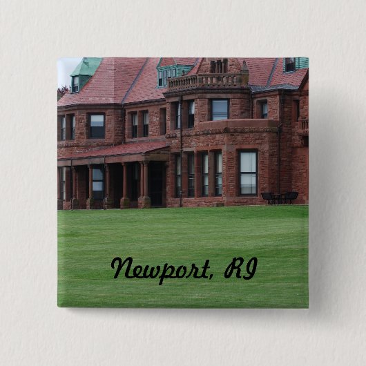 Newport, RI Vierkante Button 5,1 Cm (Voorkant)