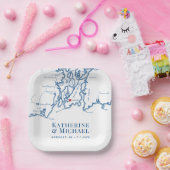 Newport RI Wedding Engagement Papieren Bordje (Feest)