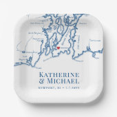 Newport RI Wedding Engagement Papieren Bordje (Voorkant)