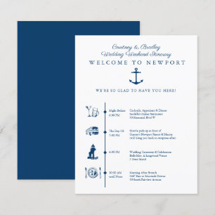 Newport RI Wedding Weekend Itinerary Chronologie E Informatiekaartje