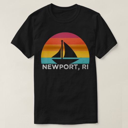 Newport RI zeilen Zonsondergang zeilboot Souvenir T-shirt (Design voorkant)