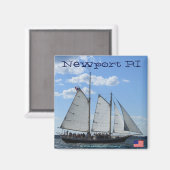 Newport RI zeilschip koele magneet ontwerp (Voorkant / Achterkant)
