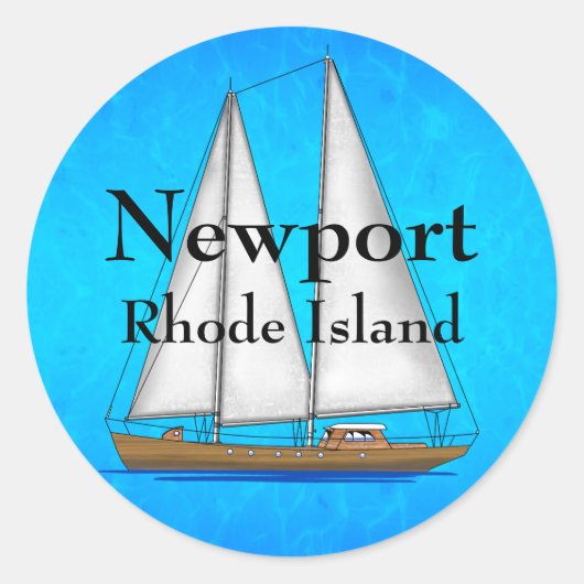 Newport Ronde Sticker (Voorkant)