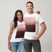Newport strand roze zonsondergang t-shirt (Unisex)
