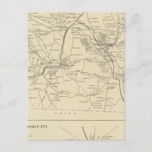 Newport, Sullivan Co Briefkaart (Voorkant)