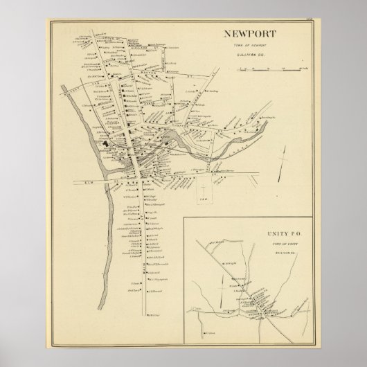 Newport, Sullivan Co Poster (Voorkant)