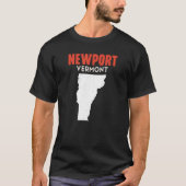 Newport Vermont USA State Travel Vermonter T-shirt (Voorkant)