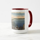 Newport VT Lake Memphremagog 1940s  stijl Mok (Voorkant rechts)