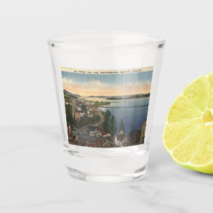 Newport VT Lake Memphremagog 1940s  stijl Shot Glas