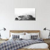 Newport, vuurtoren van Oregon Yaquina van Golf Canvas Afdruk (Insitu (Slaapkamer))