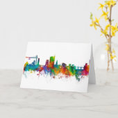 Newport Wales Skyline Kaart (Gele Bloem)