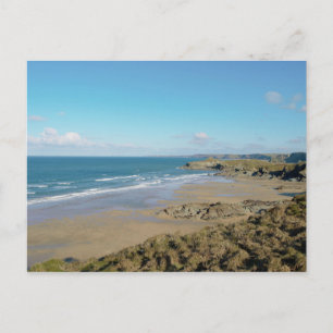 Newquay Bay beaches Cornwall England Briefkaart