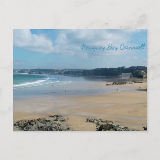 Newquay Bay beaches Cornwall England Briefkaart (Voorkant)