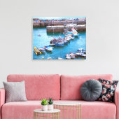 Newquay Boats Canvas Afdruk (Insitu (Woonkamer))