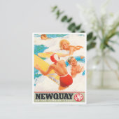 Newquay Britain vintage Briefkaart (Staand voorkant)