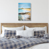 Newquay Fistral Beach at Sunset Canvas Afdruk (Insitu (Slaapkamer))